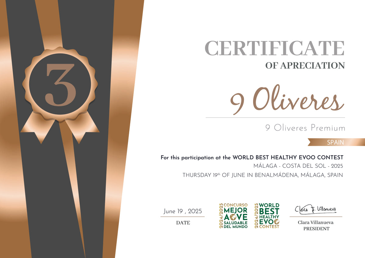 9 OLIVERES | 100% ALFAFARENCA | 6 x 500ML